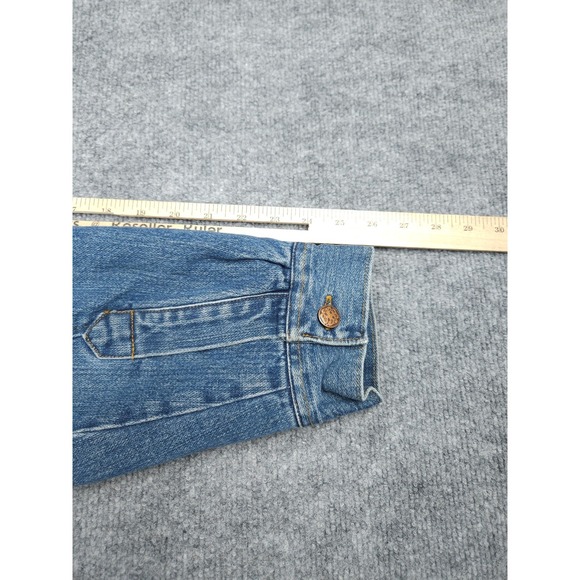 OshKosh Jean Jacket Barn Coat Men's XL Blue Denim Quilted Lined Buttons - Picture 10 of 10